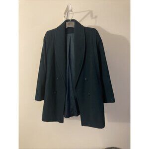 Vintage Wool Pea Coat 82/18 Blend Union Made Emerald Green